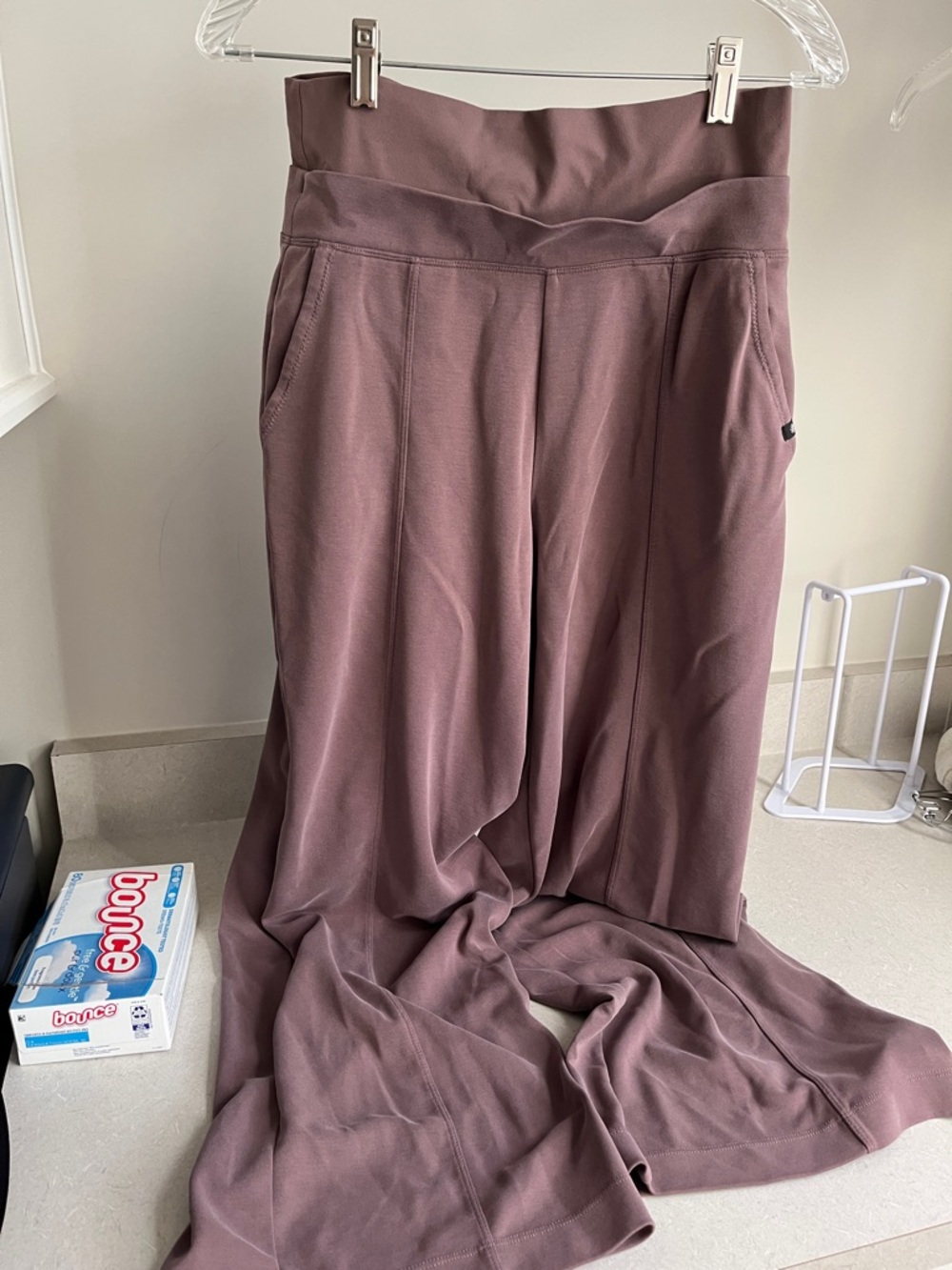 Athleta x Alicia Keys Wide Leg Pants in Mauve Brown